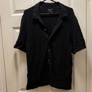 Abercrombie & Fitch Black Casual Button Down Shirt
